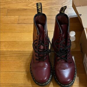 Dr. Martens Cherry Red Leather Boots